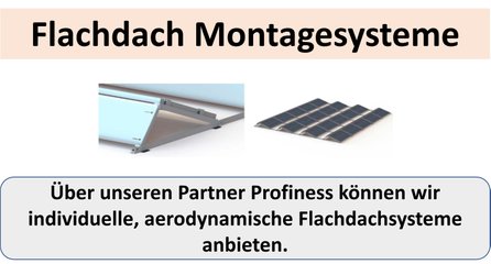 Flachdach Montagesystem Profiness