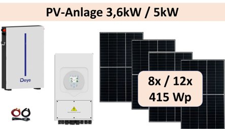 PV-Anlage Deye 3,6kW / 5kW