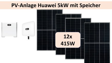 PV Anlage Huawei mit 5kWh Speicher